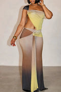 Women's Party Cutout Bodycon Maxi Dress
