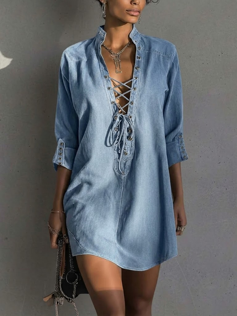 Stylish Casual Denim Dress