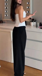 Women's Tie Vest + Trousers Fashion Suit