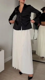 Women V-neck Back Strap Top+ Half Skirt Casual Outfit with Temperament