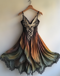 Summer vacation Viking theme Kettle knot irregular handmade dress 673e