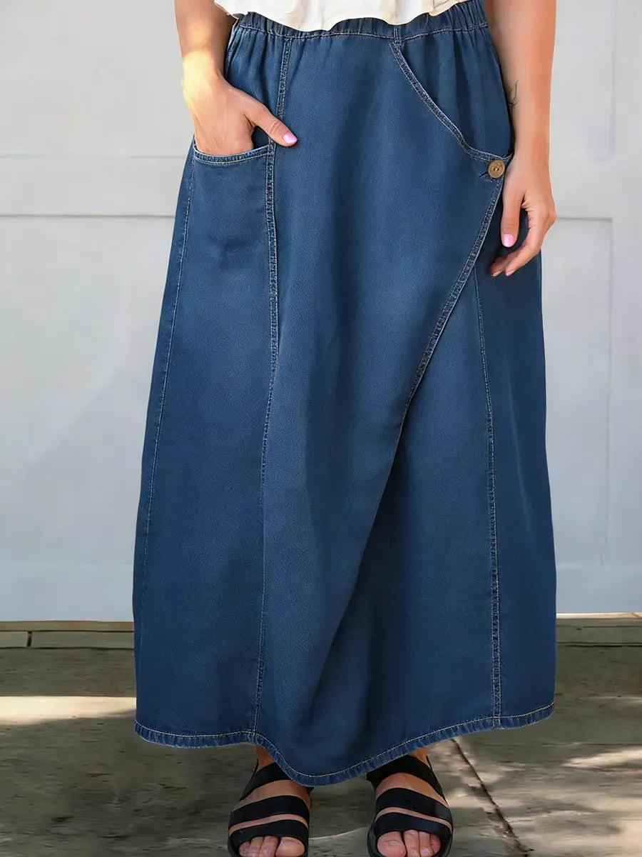 Women's Casual Cotton Denim Skirt