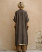 Bohemian Nomadic Dark Gray And Brown Tribal Pattern Three-piece Set