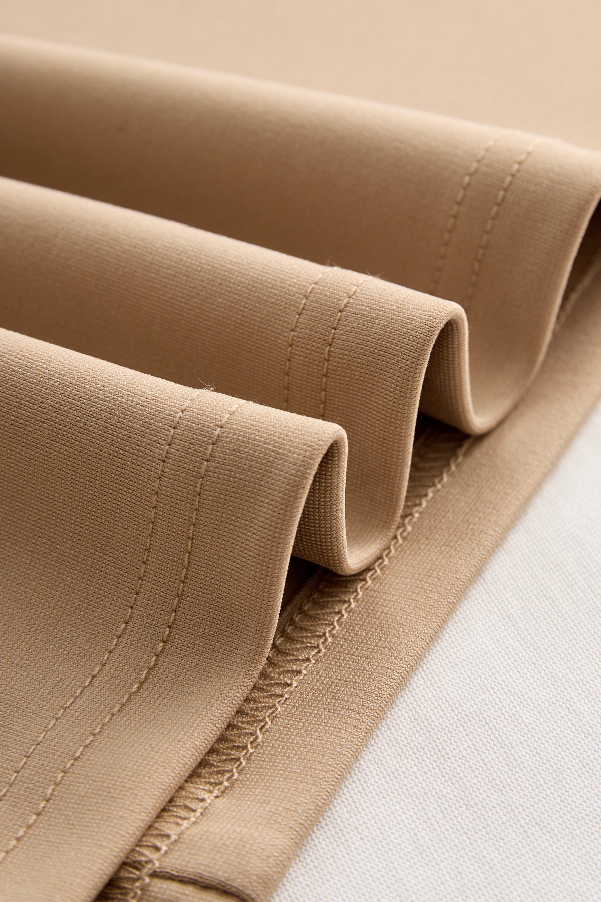Sophisticated Beige Belted Dress
