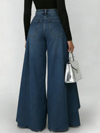 Women's High-Waisted Relaxed Wide-Leg Jeans – Effortless Everyday Comfort