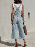 Women's Casual Large Pocket Denim Overalls