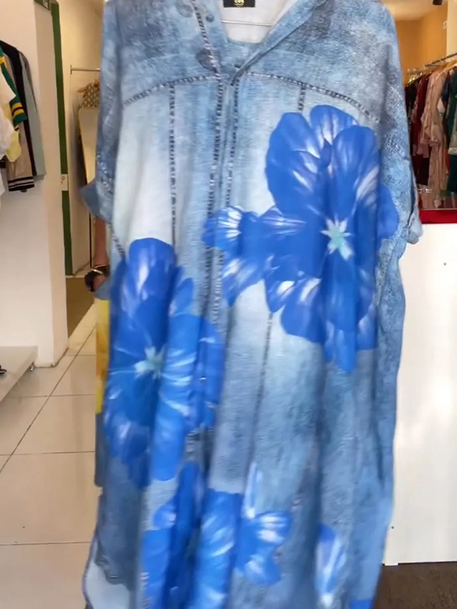 Women's Floral Print Casual Denim Two-piece Set